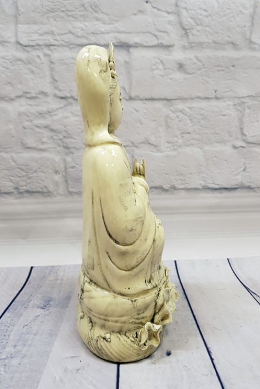 Cliquez sur la vignette pour agrandir et survolez la photo pour zoomer Statue chinoise blanche - Porcelaine Dehua - GuanYin 4