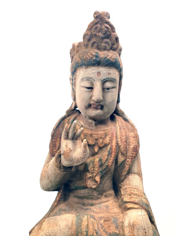 Cliquez sur la vignette pour agrandir et survolez la photo pour zoomer Statue Chinoise en Bois - Décoration asiatique - Déesse Asiatique 2