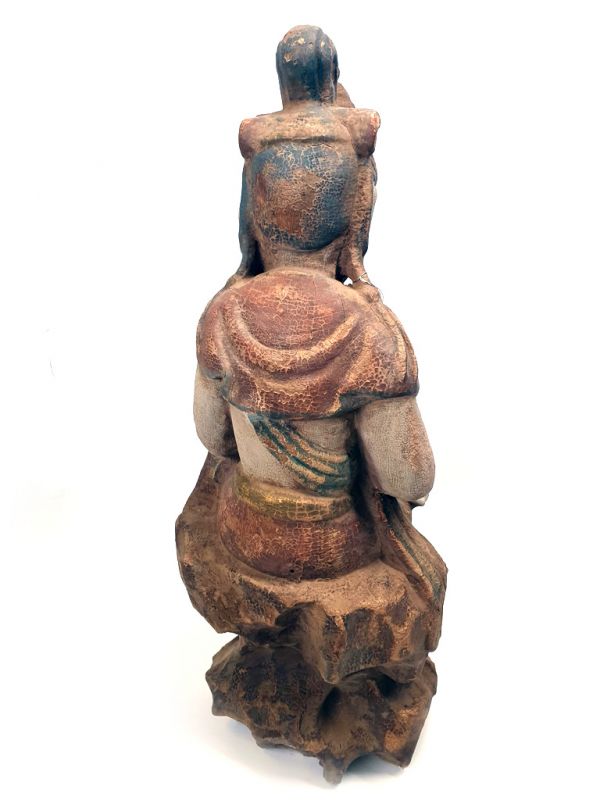Cliquez sur la vignette pour agrandir et survolez la photo pour zoomer Statue Chinoise en Bois - Décoration asiatique - Déesse Asiatique 5
