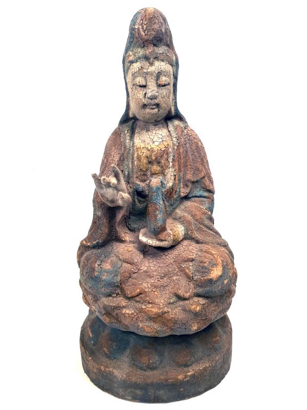 Statue Chinoise en Bois - GuanYin