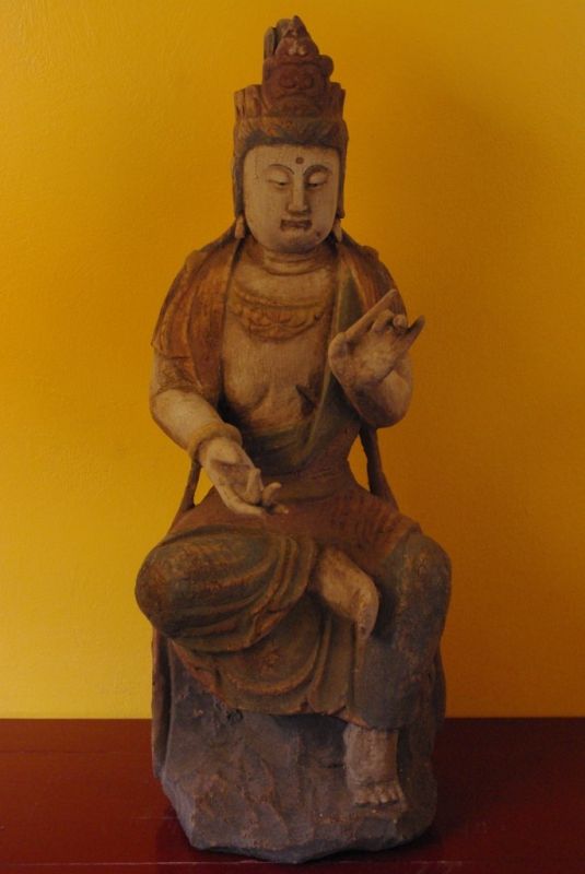 Statue Déesse en bois Manjushri