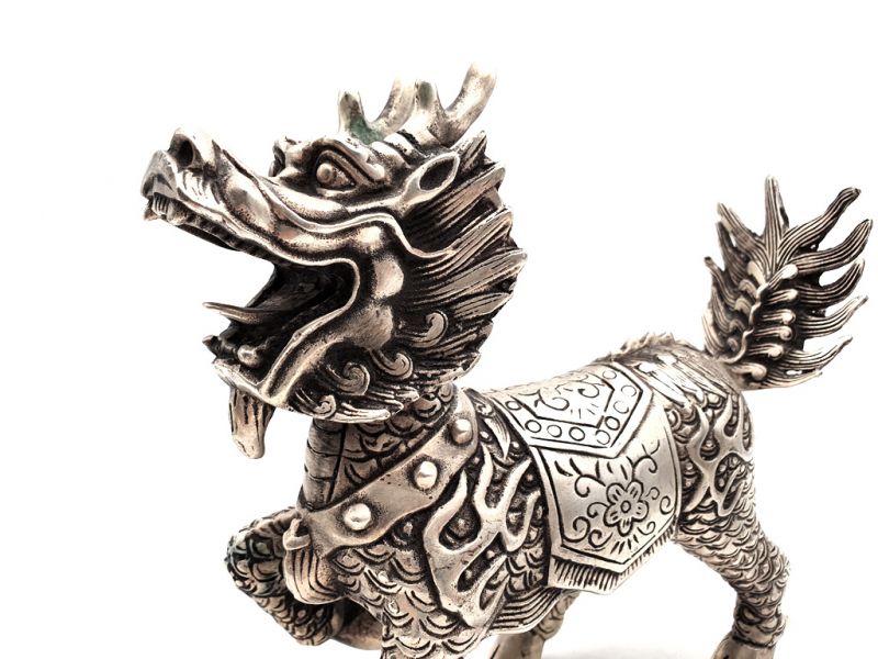 Cliquez sur la vignette pour agrandir et survolez la photo pour zoomer Statue en Métal Chien FOO Chinois 2