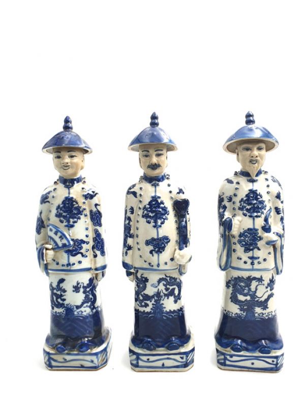 Cliquez sur la vignette pour agrandir et survolez la photo pour zoomer Statue Mandarin Chinois adulte en Porcelaine 5