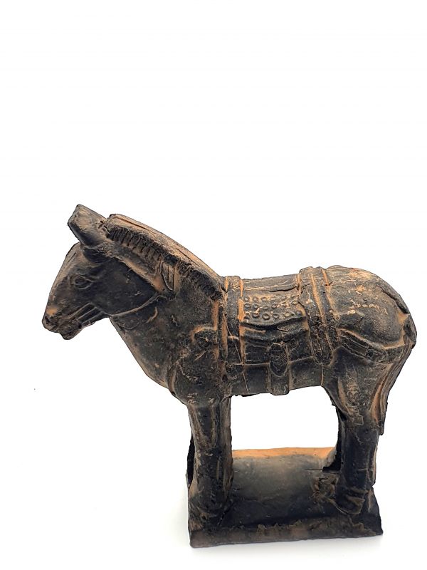 Cliquez sur la vignette pour agrandir et survolez la photo pour zoomer Statues Soldat de Xian en terre cuite - 4 petits soldats et 1 cheval 4