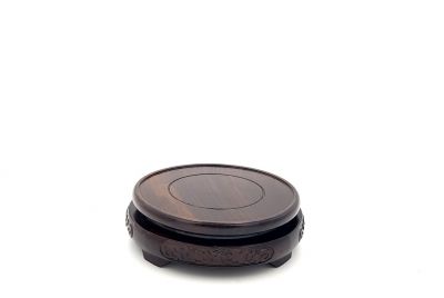 Support Chinois en Bois Rond gravé 10,5cm
