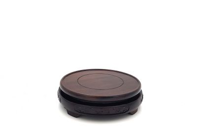 Support Chinois en Bois Rond gravé 11,5cm