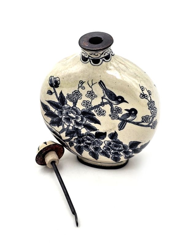 Cliquez sur la vignette pour agrandir et survolez la photo pour zoomer Tabatières Chinoises en métal - Les oiseaux sur l'arbre 3