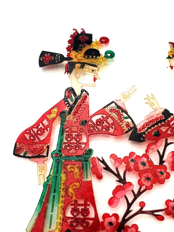 Cliquez sur la vignette pour agrandir et survolez la photo pour zoomer Théâtre d'ombres Chinois - Marionnettes PiYing - Cerisier 2