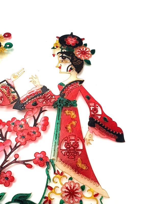 Cliquez sur la vignette pour agrandir et survolez la photo pour zoomer Théâtre d'ombres Chinois - Marionnettes PiYing - Cerisier 3