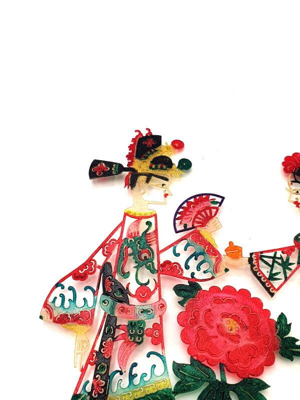 Cliquez sur la vignette pour agrandir et survolez la photo pour zoomer Théâtre d'ombres Chinois - Marionnettes PiYing - Grande fleur 2