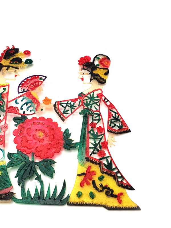 Cliquez sur la vignette pour agrandir et survolez la photo pour zoomer Théâtre d'ombres Chinois - Marionnettes PiYing - Grande fleur 3