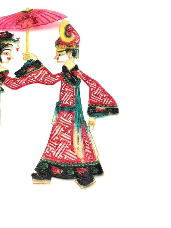 Cliquez sur la vignette pour agrandir et survolez la photo pour zoomer Théâtre d'ombres Chinois - Marionnettes PiYing - Le parapluie 3