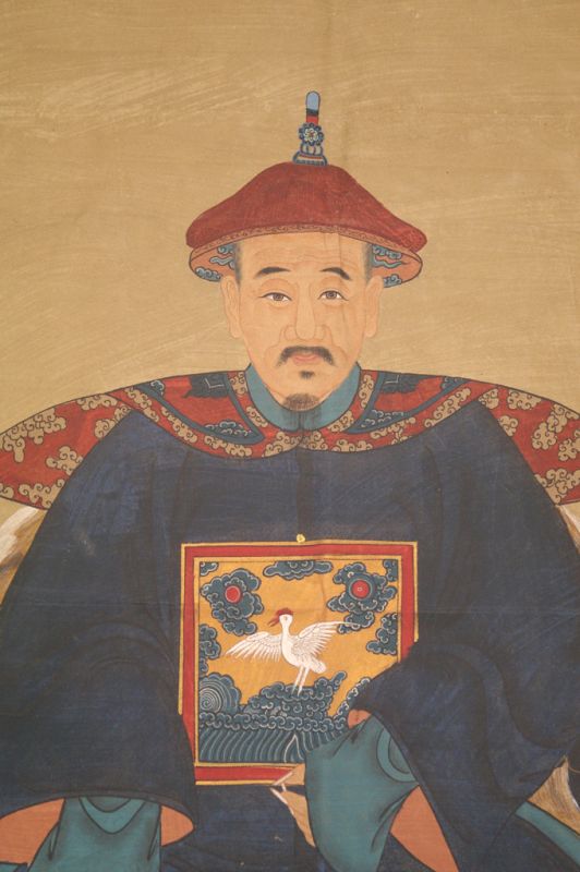 Cliquez sur la vignette pour agrandir et survolez la photo pour zoomer Très Grand Portrait d'ancêtres chinois - Majestueux - Empereur 3
