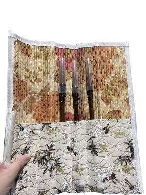 Trousse pour pinceaux - Idéal pour le transport - Grue cendrée - Blanc Trousse pour pinceaux - Idéal pour le transport - Grue cendrée - Blanc