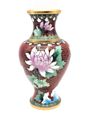 Vases Chinois en Cloisonné : Artisanat et Tradition - Marron - Fleurs