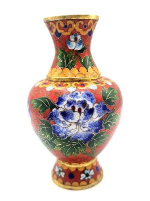 Vases Chinois en Cloisonné : Artisanat et Tradition - Rouge / Fleurs